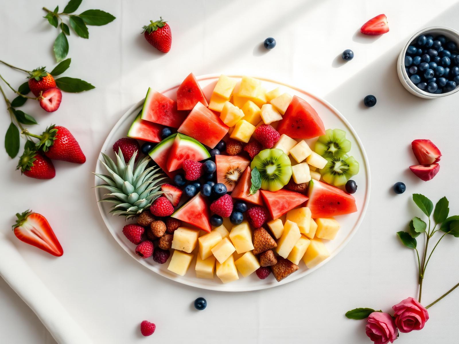 Plateau de fruits frais découpés livré à Dijon